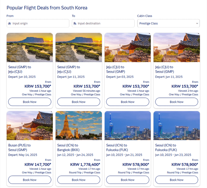 Korean Air Example Image