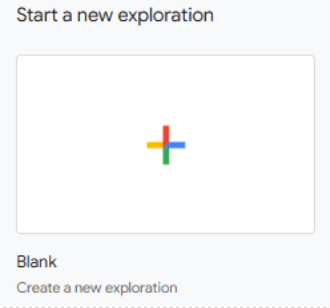 Blank Exploration Template GA4