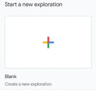 Blank Exploration Template GA4