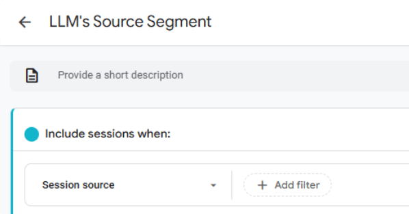 Session Source Condition GA4