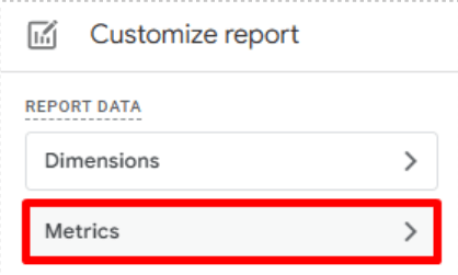Metrics Report Data GA4