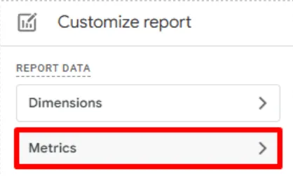 Metrics Report Data GA4
