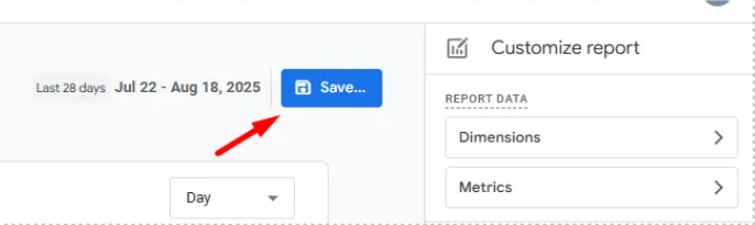 Save Report GA4
