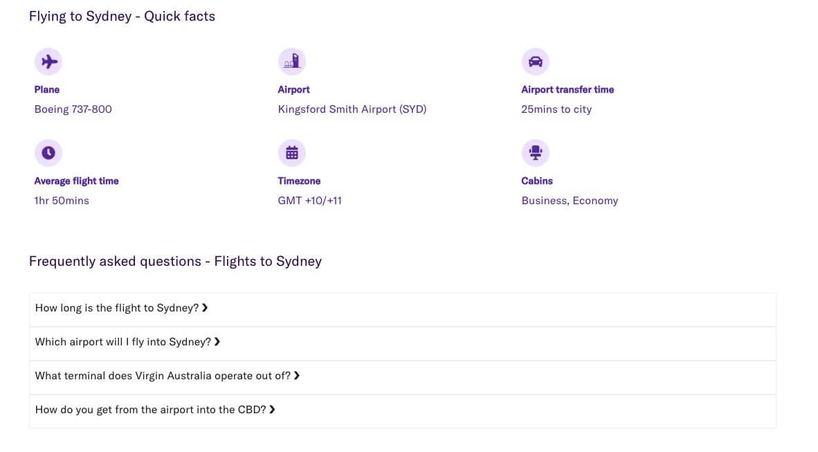 Quick Flight-Facts Widget Example