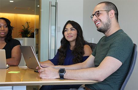 People sitting in a meeting room