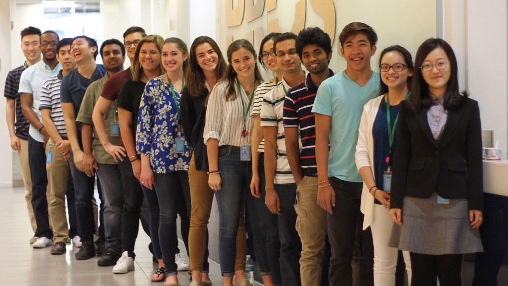 Interns at PROS group photo