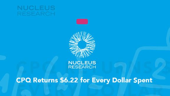 Nucleus Research case study thumbnail - PROS CPQ returns $6.22 for every dollar spent